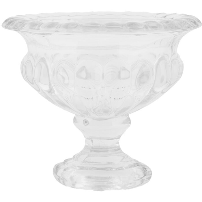 Clayre & Eef 6GL5032 Vase en verre Transparent Ø 13x11 cm Décoration élégante