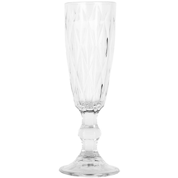 Clayre & Eef Flûte à champagne Diamantée Ø 7 cm Hauteur 20 cm 175 ml