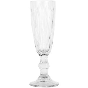 Clayre & Eef Flûte à champagne Diamantée Ø 7 cm Hauteur 20 cm 175 ml