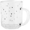 Clayre & Eef BHSGL0016 Verre à thé 200 ml Transparent avec motif de cœur Romantique