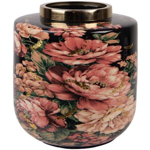 Clayre & Eef 65891 Décoration Vase Noir Rose...