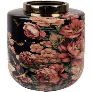 Clayre & Eef 65891 Décoration Vase Noir Rose...