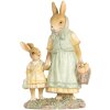 Clayre & Eef 6PR5453 Lapin décoratif Polyrésine Beige Vert Jaune 14x7x20 cm