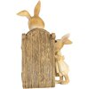 Clayre & Eef Figurine décorative Lapin style campagnard Polyrésine 12x11x17 cm Beige