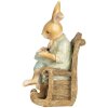 Clayre & Eef Figurine décorative Lapin style campagnard Polyrésine 12x11x17 cm Beige