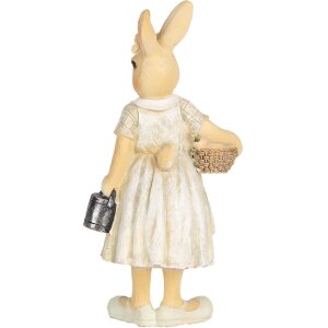 Clayre & Eef 6PR5455 Lapin décoratif Beige Jaune 8x5x15 cm Décoration de Pâques