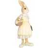 Clayre & Eef 6PR5455 Lapin décoratif Beige Jaune 8x5x15 cm Décoration de Pâques