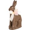 Clayre & Eef Figurine de lapin style campagne Polyrésine brun blanc 9x4x13 cm