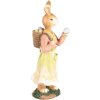 Clayre & Eef Décoration Lapin style campagnard Polyrésine 13x13x33 cm Brun Vert