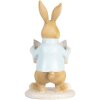 Clayre & Eef Décoration Lapin de Pâques Beige Bleu 9x9x15 cm style rustique