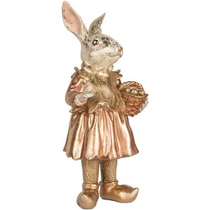 Clayre & Eef Lapin déco Beige Rose 14x13x35 cm...