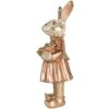 Clayre & Eef Lapin déco Beige Rose 14x13x35 cm Décoration de Pâques