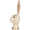 Clayre & Eef Lapin déco Polyrésine Beige Or 14x15x37 cm Décoration de Pâques