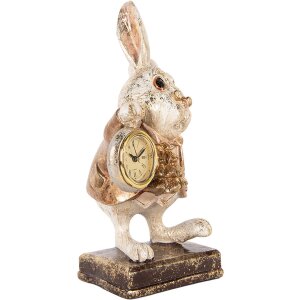 Clayre & Eef Lapin décoratif avec horloge...