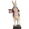 Clayre & Eef 6PR5514 Figurine décorative Lapin Beige Gris 17x14x33 cm