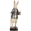 Clayre & Eef 6PR5514 Figurine décorative Lapin Beige Gris 17x14x33 cm