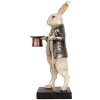 Clayre & Eef 6PR5514 Figurine décorative Lapin Beige Gris 17x14x33 cm