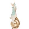 Clayre & Eef 6PR5711 Décoration pendentif lapin suspendu 4x4x10 cm