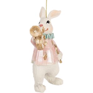 Clayre & Eef 6PR5713 Décoration Pendentif Lapin 5x3x8 cm Polyrésine