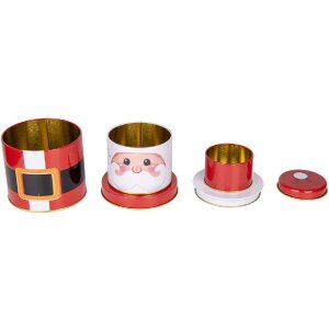 Clayre & Eef 6BL0135 Boîte de rangement 3 pièces design Noël Fer