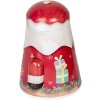 Clayre & Eef Boîte en métal Père Noël 12x10x15 cm rouge blanc Décoration de Noël