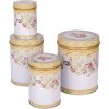 Clayre & Eef 6BL0140 Set de 4 boîtes de rangement blanc rose Ø 6-11 cm