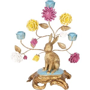 Clayre & Eef 6PR5086 Chandelier Lapin Doré...