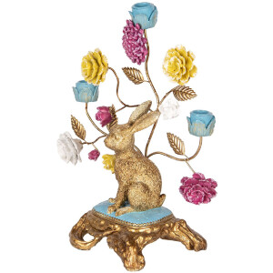 Clayre & Eef 6PR5086 Chandelier Lapin Doré...