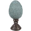 Clayre & Eef Œuf décoratif style campagnard Ø 16x34 cm Bleu Marron Polyrésine