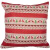 Clayre & Eef KT021.376 Housse de coussin rouge 44x44 cm Design de Noël style maison de campagne