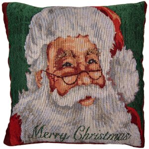 Clayre & Eef KT021.377 Housse de coussin rouge blanc 44x44 cm Santa style campagnard