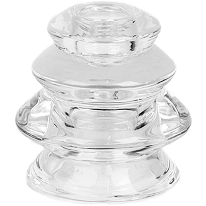 Clayre & Eef 6GL4932 Bougeoir Verre Transparent Ø 8 cm Hauteur 7 cm