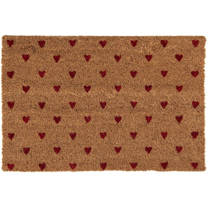 Clayre & Eef LVTMC Tapis de porte 60x40 cm Coco motif cœur