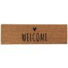 Clayre & Eef MC259 Paillasson 75x22x2 cm Fibre de coco Welcome Marron Noir