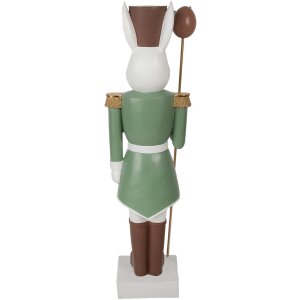 Clayre & Eef Lapin déco style campagnard 96 cm blanc vert oxyde de magnésium