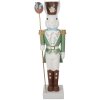 Clayre & Eef Lapin déco style campagnard 96 cm blanc vert oxyde de magnésium