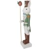 Clayre & Eef Lapin déco style campagnard 96 cm blanc vert oxyde de magnésium