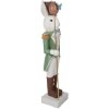 Clayre & Eef Lapin déco style campagnard 96 cm blanc vert oxyde de magnésium