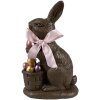 Clayre & Eef Lapin décoratif style campagnard Polyrésine brun 13x9x22 cm