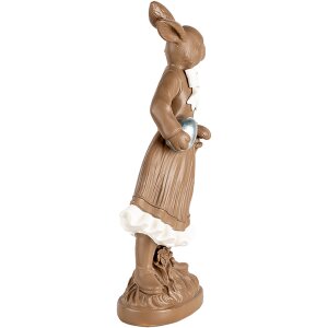 Clayre & Eef 6PR5200 Décoration Lapin 18x9x39 cm brun blanc