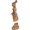 Clayre & Eef 6PR5200 Décoration Lapin 18x9x39 cm brun blanc