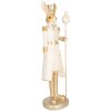 Clayre & Eef Lapin déco Beige Or 47 cm Décoration de Pâques style campagnard