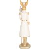 Clayre & Eef Lapin déco Beige Or 47 cm Décoration de Pâques style campagnard