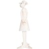 Clayre & Eef Mouton déco blanc rose 6x4x17 cm style campagnard Polyresin