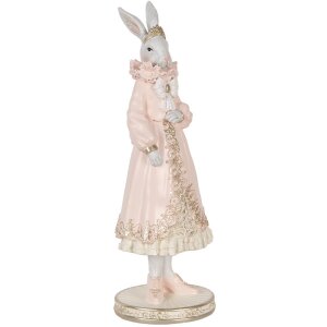 Clayre & Eef Lapin décoratif Blanc Rose 31 cm...