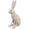 Clayre & Eef Lapin décoratif blanc aspect antique 8x5x13 cm Polyrésine Vintage