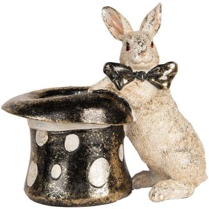 Clayre & Eef Lapin décoratif Beige Noir...