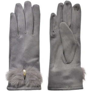 Juleeze JZGL0113G Gants dhiver Gris 9x23 cm avec fourrure...