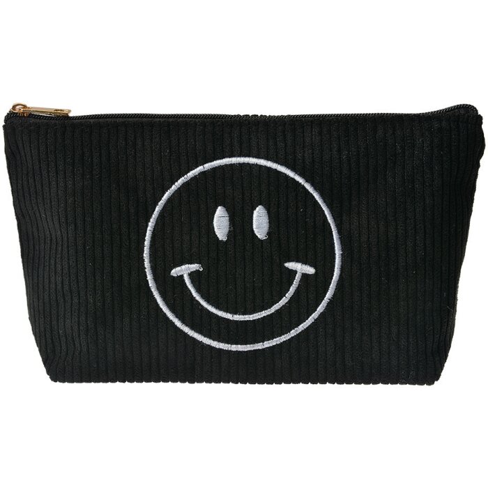 Juleeze JZTB0076 Trousse de toilette Noir 20x5x12 cm Motif smiley