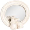 Clayre & Eef 62S329 Miroir de table Ovale Vintage Motif Lapin Beige 22x5x17 cm